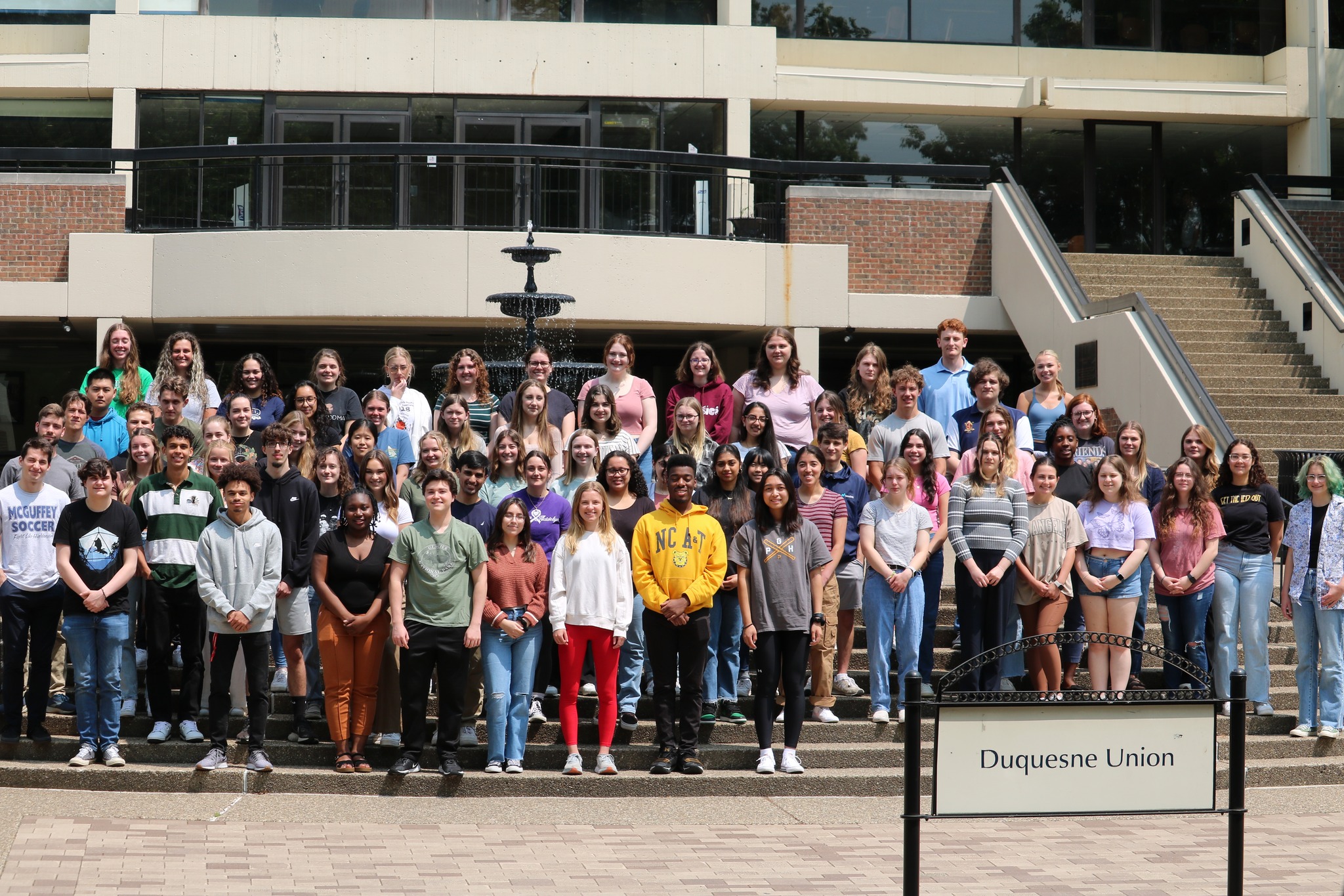 A picture of students in the undergraduate research program