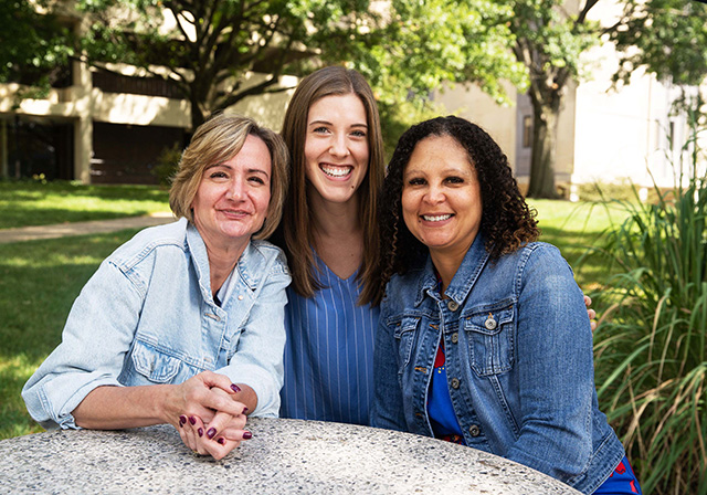 Disability services staff members left to right: Mari Jean Kocinski, Maggie Allen and Tiana Brophy