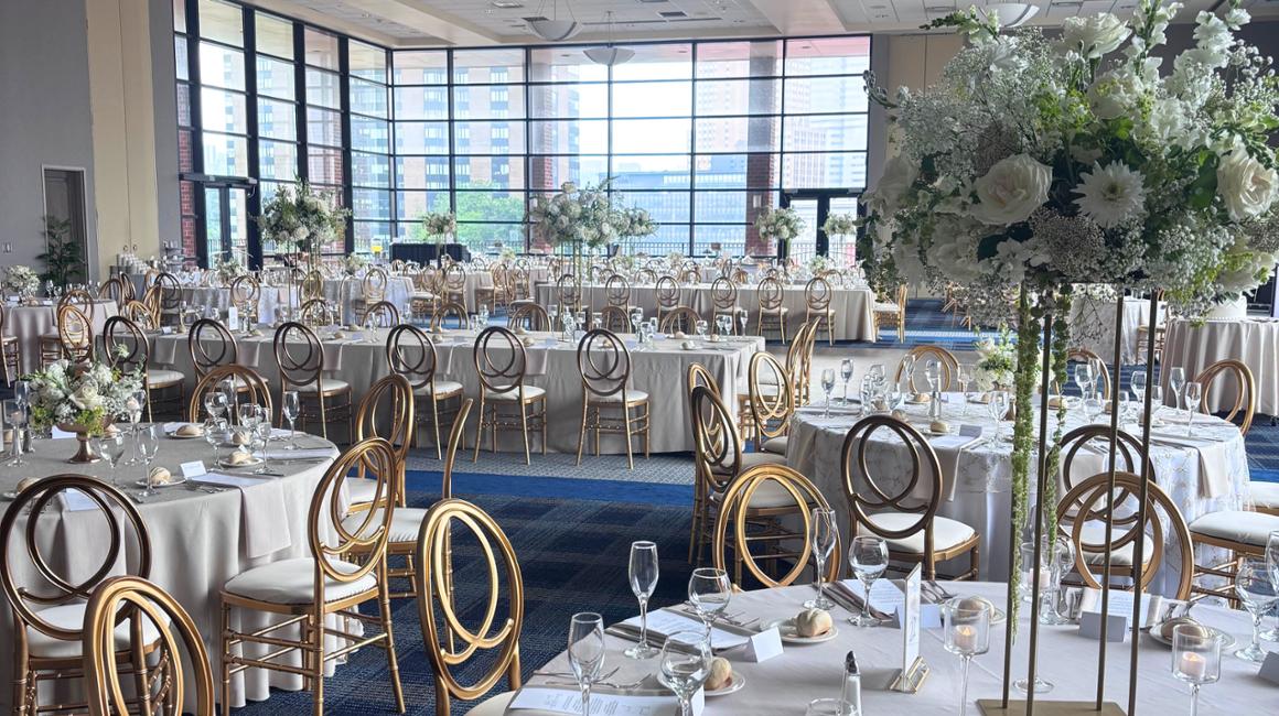 Power Center Ballroom Wedding Setup