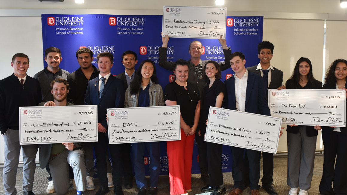 DNVC finalist teams at the April 2025 awards ceremony.