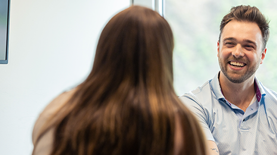 Ally Financial meeting with business student