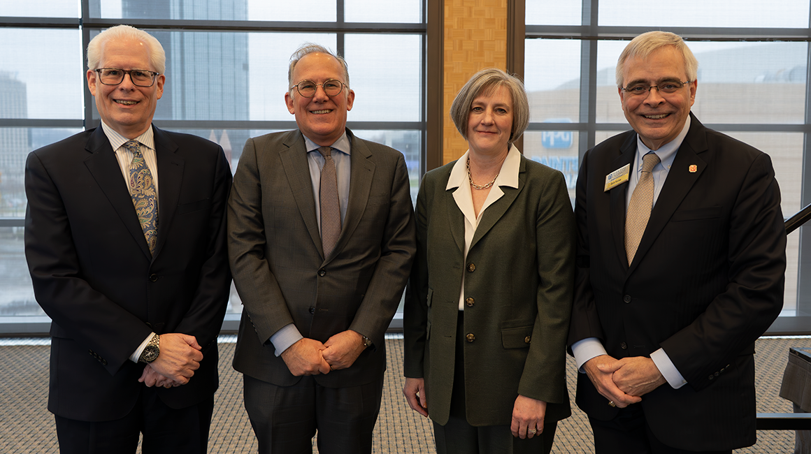 Left to Right: Dr. Dean McFarlin, Duquesne; Gus Faucher, PNC Bank; Susan Cosper, FASB; and Bob Kollar, Duquesne