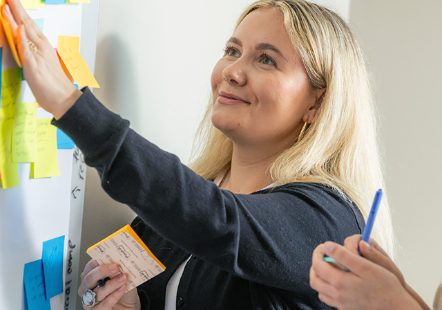 Student working on a consulting project.