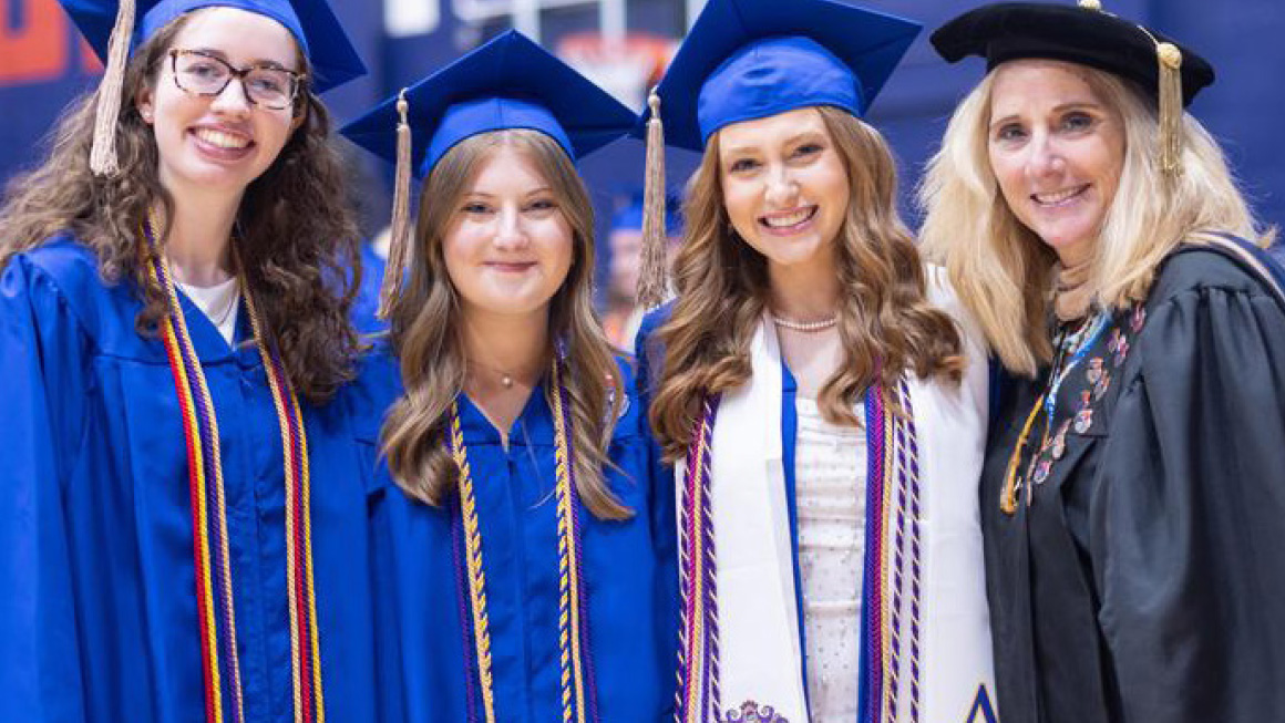 Accounting Student Graduates with Professor Val Williams, Associate Professor of Practice in Accounting and Director, Accounting Mentorship Program