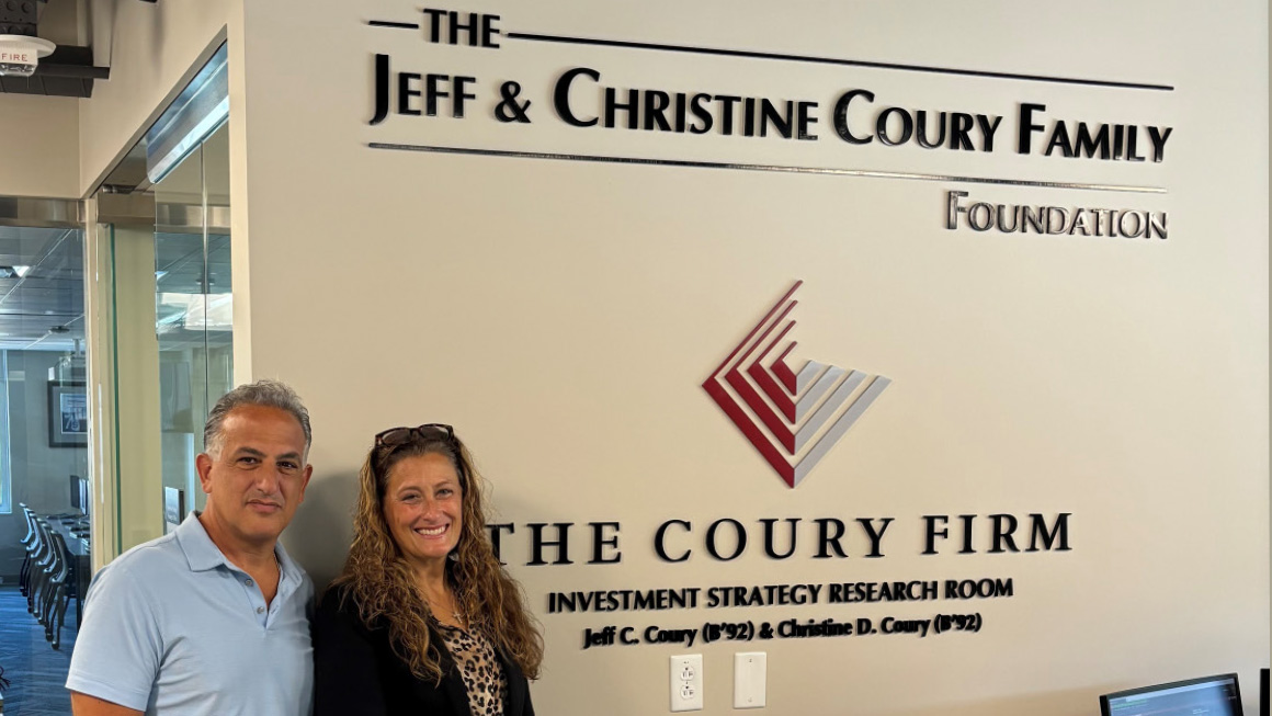 Jeff and Christine Coury in the ISI, 6th Floor Rockwell Hall