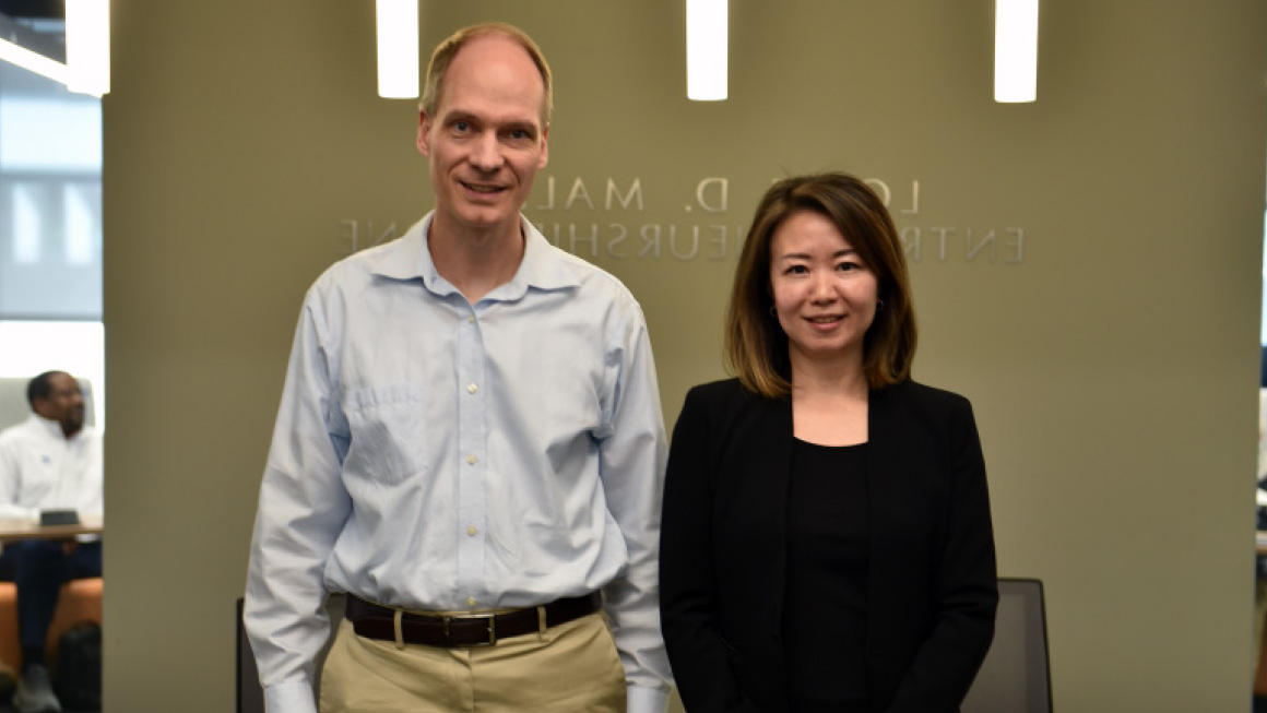 Left to Right: Dr. Xiaoyu Kaess and Dr. Michael Kaess, Aquatonomy