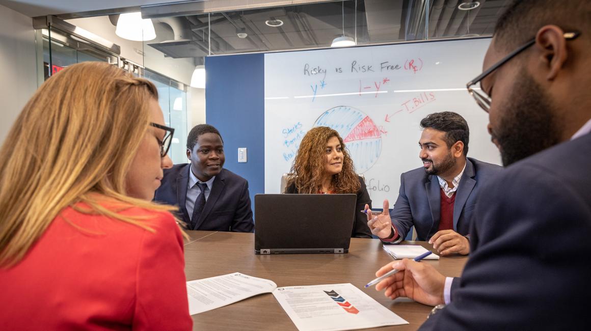 Professional executives talking in a meeting. 