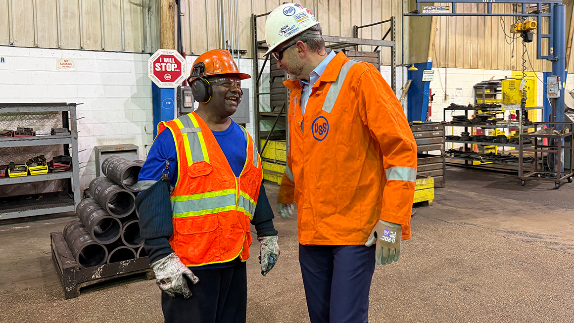 Kevin Lewis at a construction site