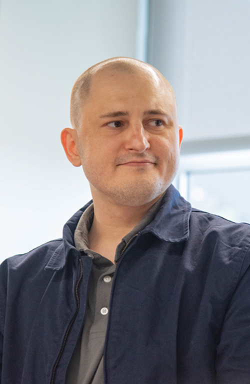 Photo of Luke Poljak in the makerspace.