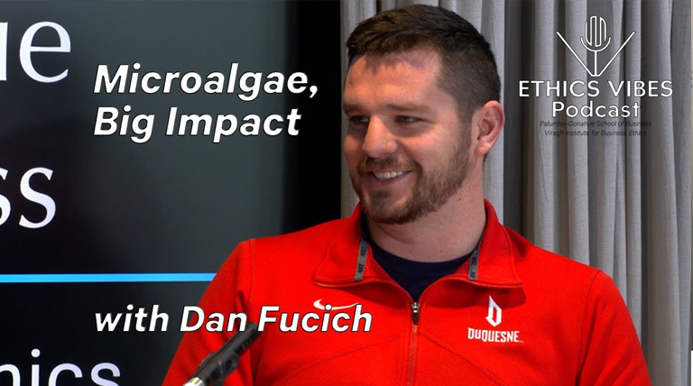 Microalgae, Big Impact Podcast Cover Image featuring Dan Fucich of AlgenAir