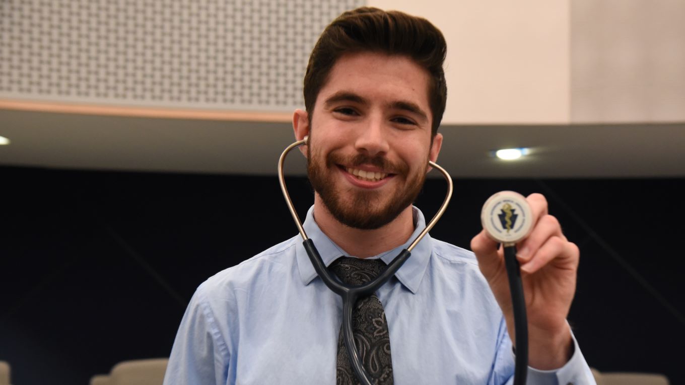 medical student with steth
