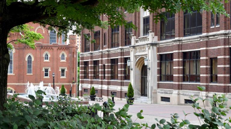 Front of Canevin Hall that houses the School of Education