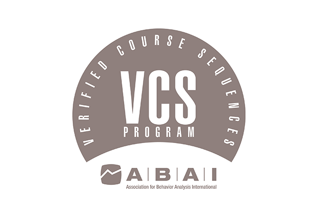 Verified Course Sequence ABAI logo that reads Verified Course Sequence VCS Program ABAI Association for Behavior Analysis International