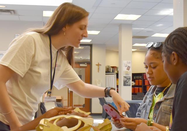 Rangos students working with high school students interested in health sciences