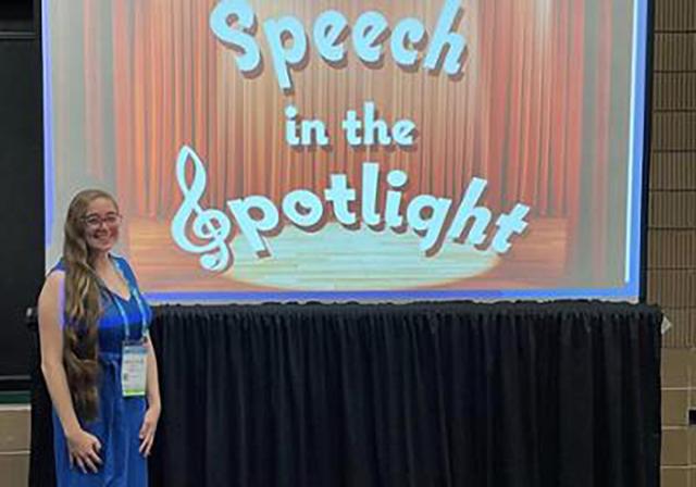 5th year SLP student, Brooke Yurick ready to present at ASHA 2022.