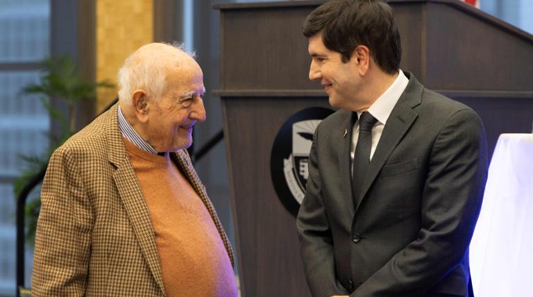 Judge Guido Calabresi standing and talking David Dausey