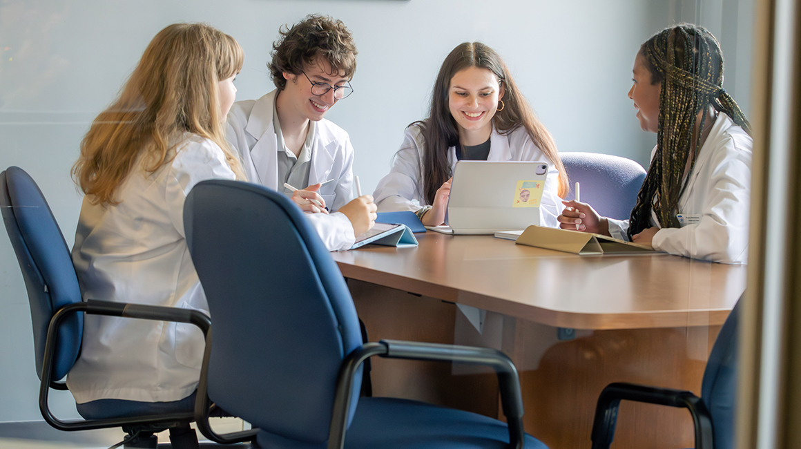 students collaborating online in a group setting