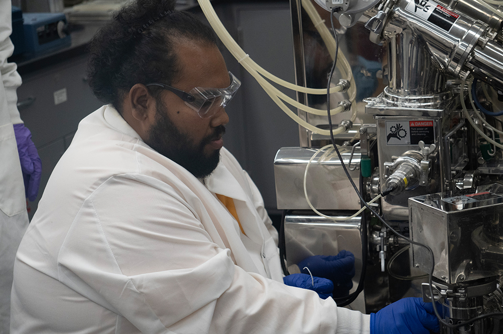 pharmaceutics student in a lab