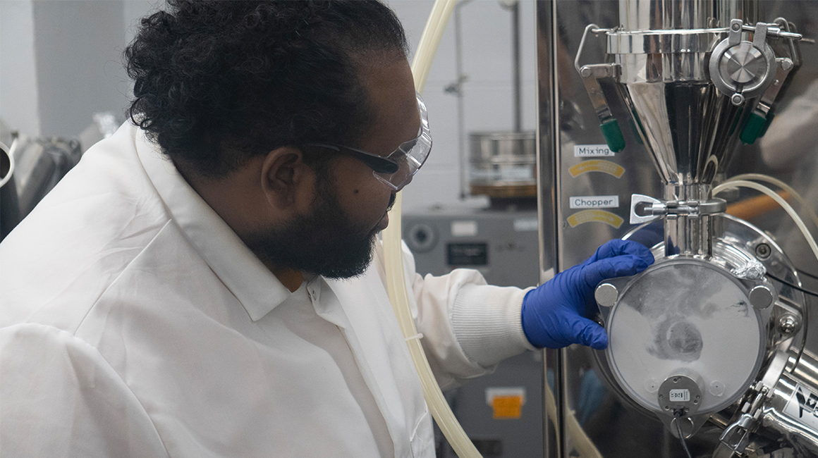 pharmaceutics student in a lab