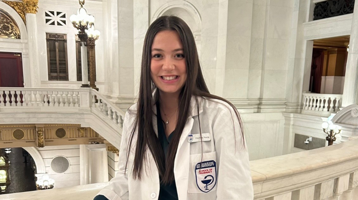 Courtney Young at the Pennsylvania State Capitol Building