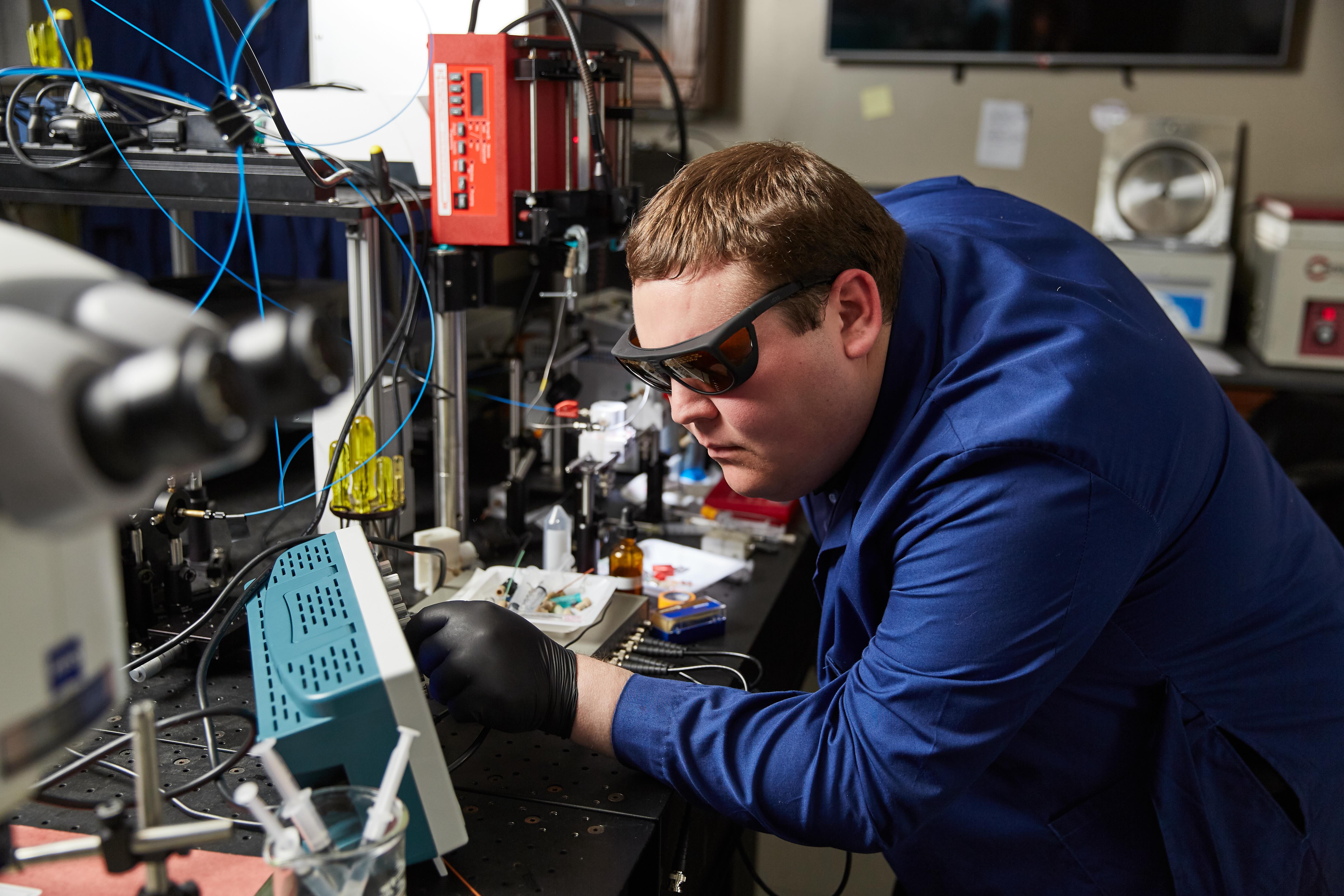 a male doing research