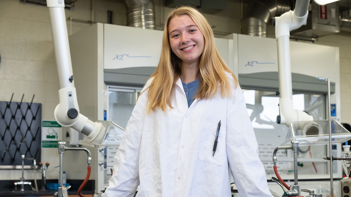 women in a lab coat