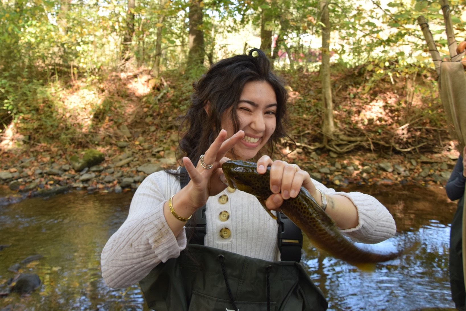 a group of people behind a table