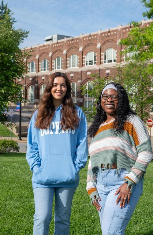 Photo of two students