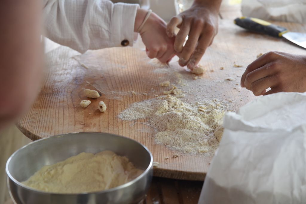 Pasta making workshop.