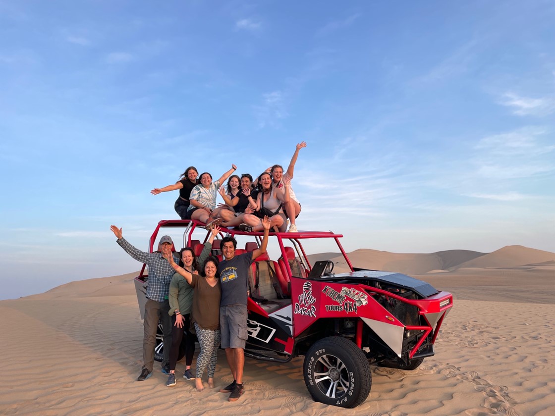 Students on a summer program in Peru