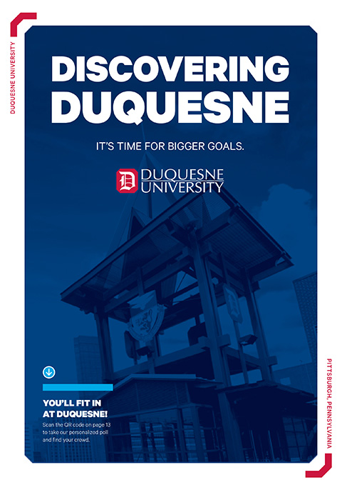 Discovering Duquesne: It's Time For Bigger Goals! viewbook cover