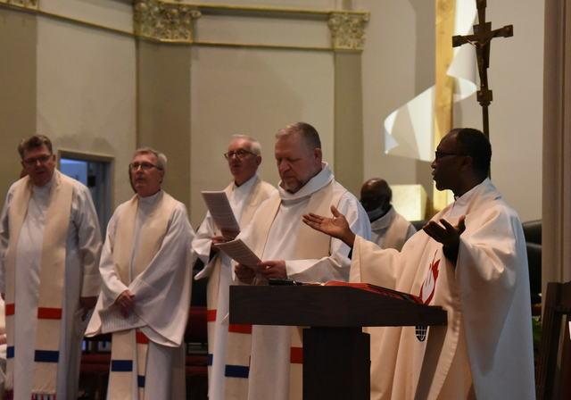 Feast Day Mass in the chapel, priests presiding