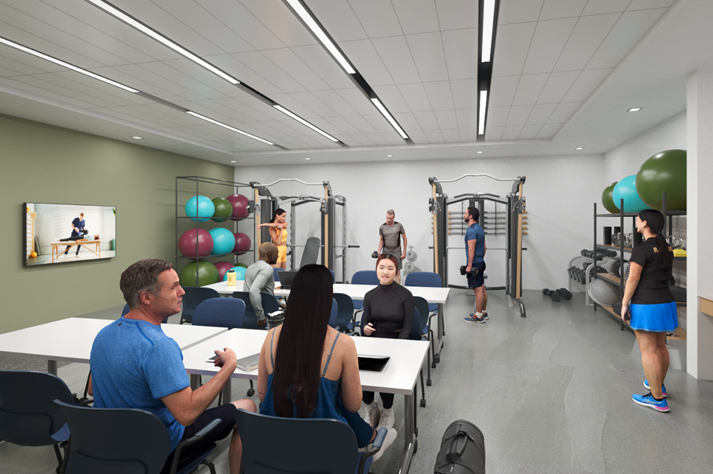 Architectural rendering of active learning classroom
