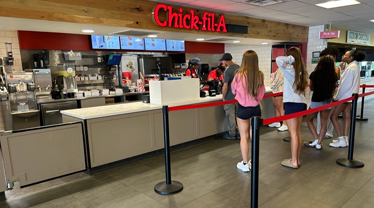 Chick-fil-A in the student union.