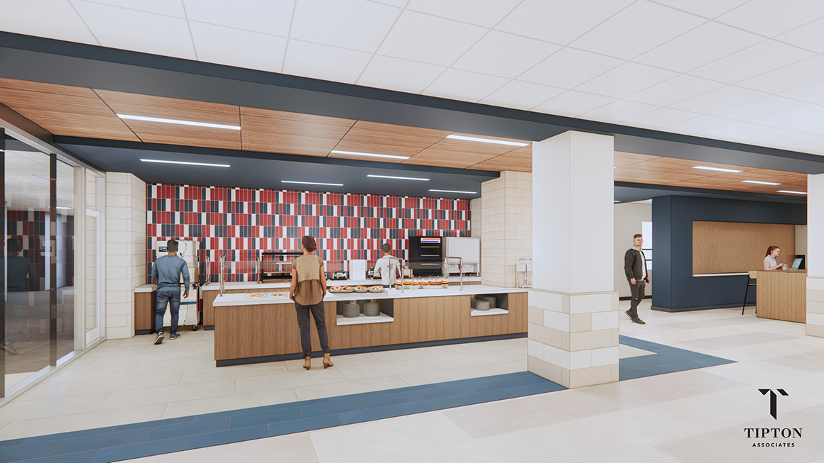 Rendering of Hogan Dining Hall .