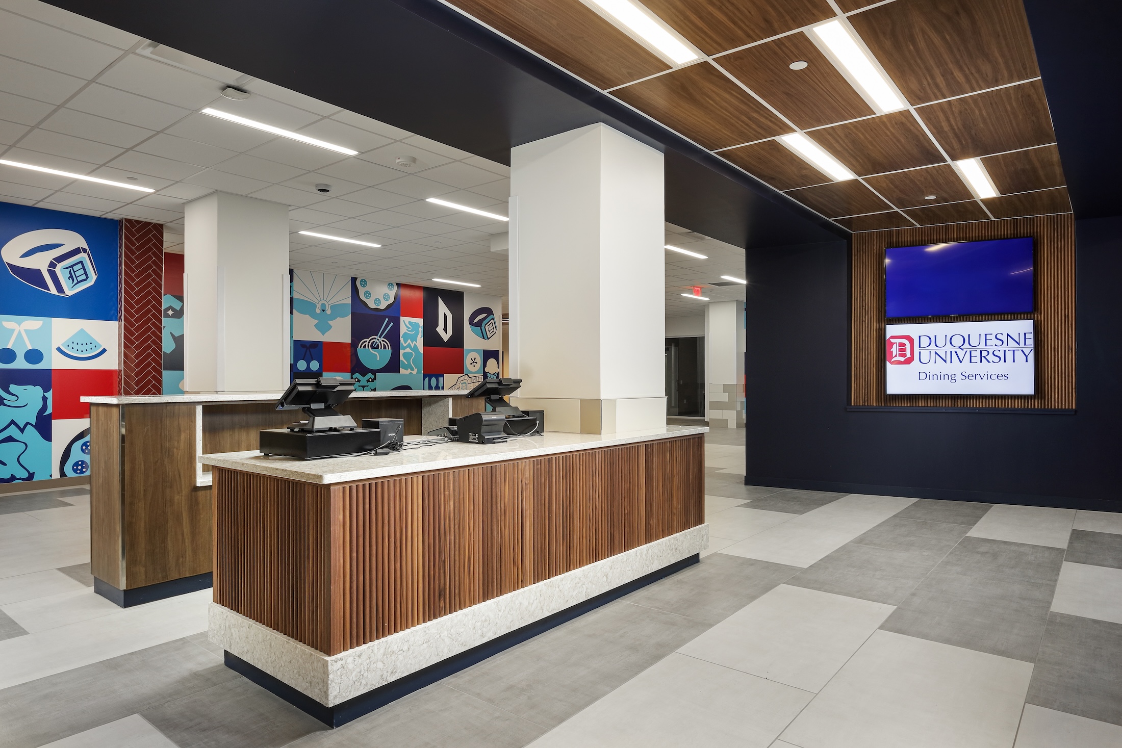Checkout area of Hogan Dining Center