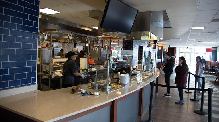 A Towers Dining Hall food station