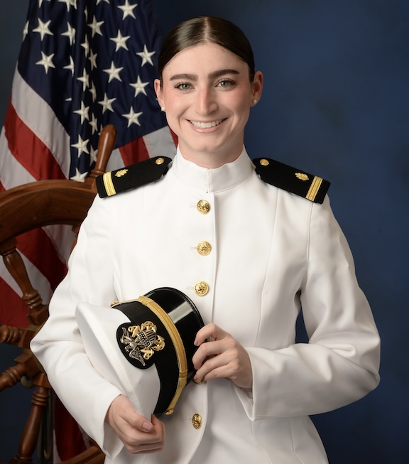 Photo of Francesca Fisher in her Navy Uniform
