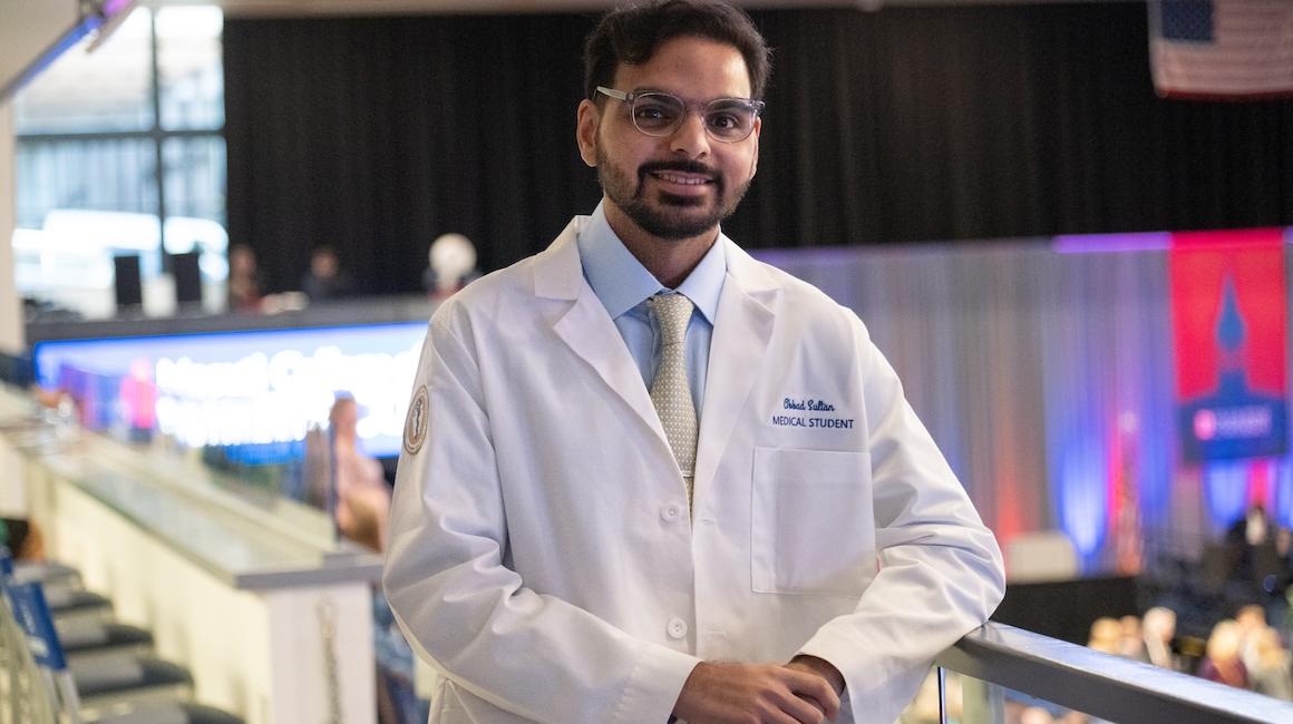 Abbad Sultan at White Coat ceremony
