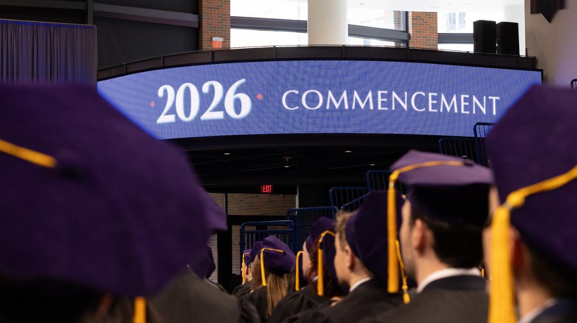 2026 Commencement Sign in Arena