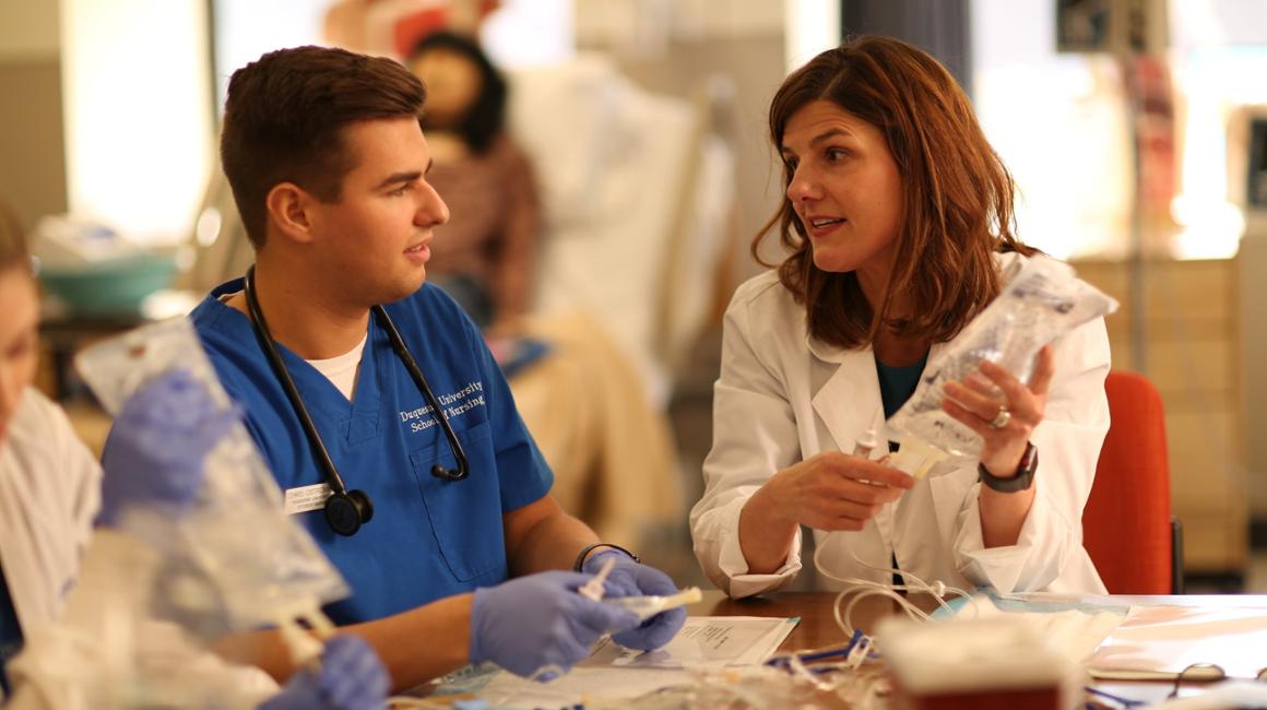 Dr. Alison Colbert and nursing student