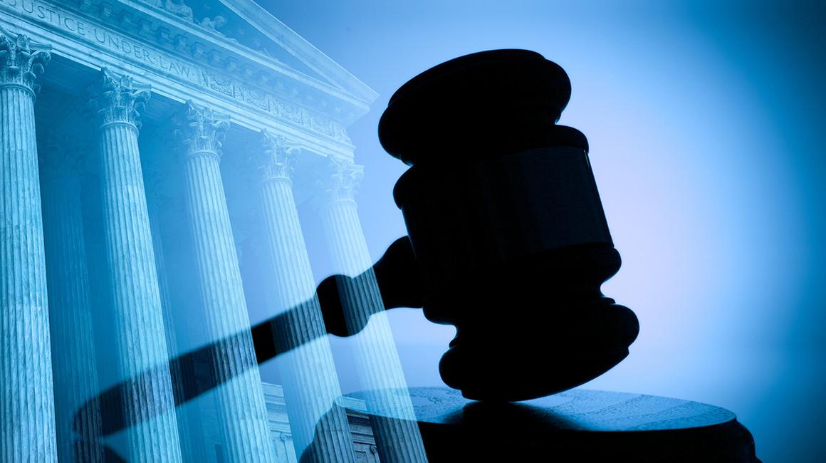 iStock image of gavel in front of Supreme Court building