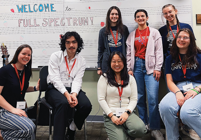 Group of students participating in Duquesne's Full Spectrum Event