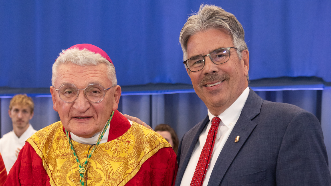 Bishop David Zubik and President Ken Gormley