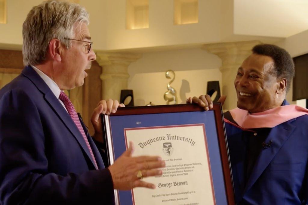 George Benson Receives Honorary Doctor of Music from Duquesne President