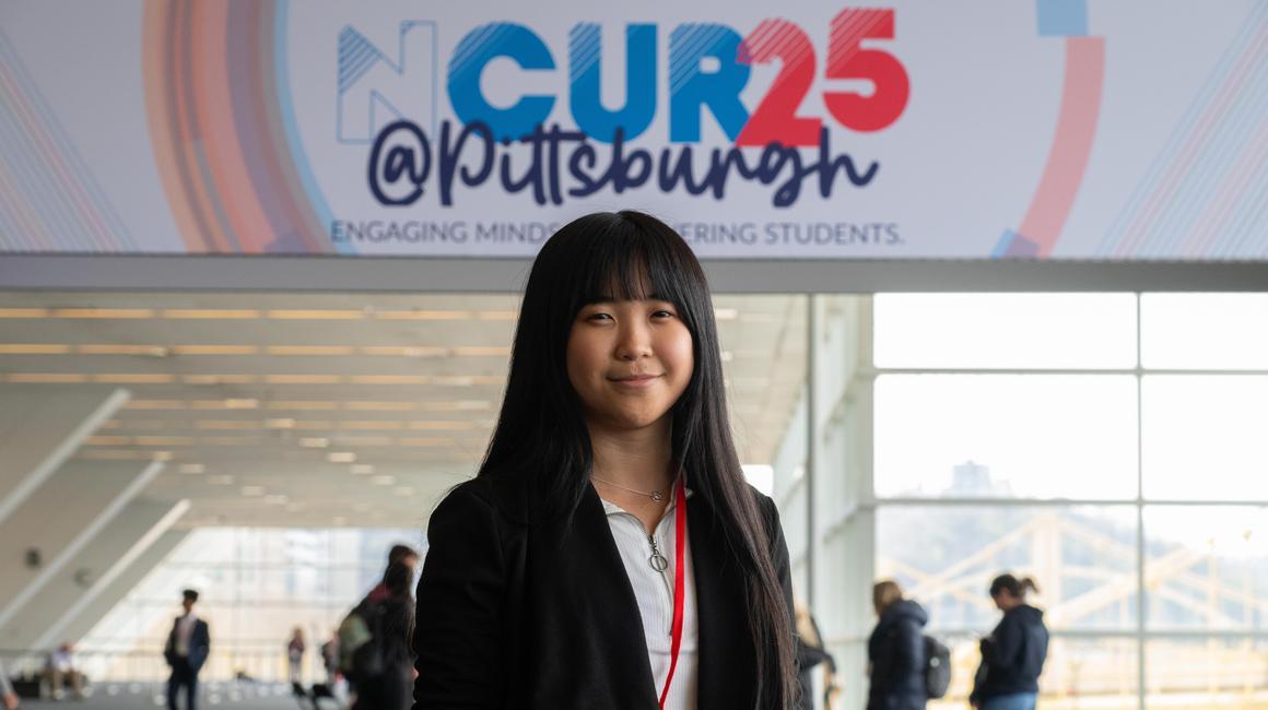 Trista Newman at the National Conference on Undergraduate Research.