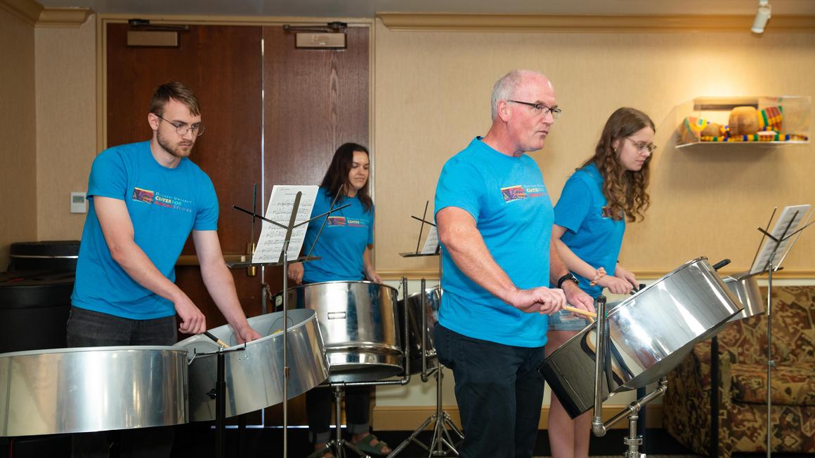 The Duquesne University Steel Band performs at Juneteenth 2024.