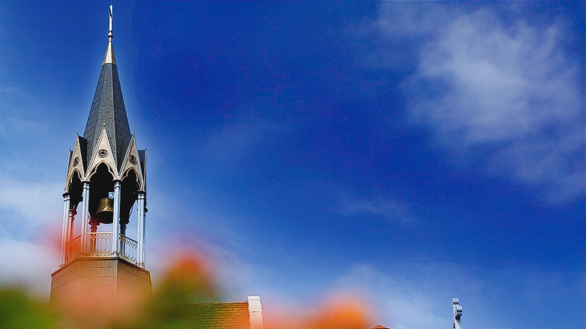 Duquesne Chapel in blue sky
