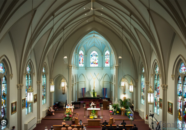 Image of the Chapel of the Holy Spirit from Academic Walk